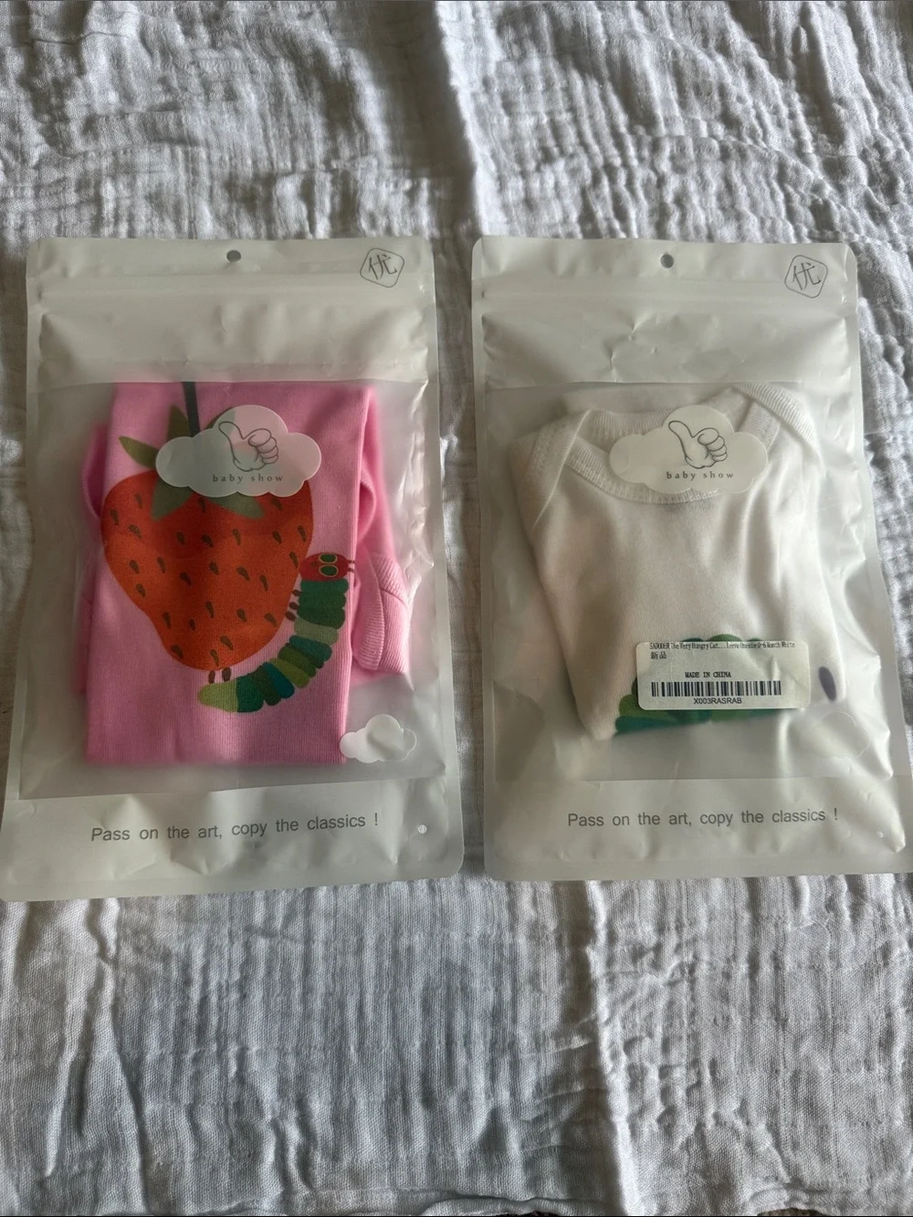 NWT Pink & WHITE THE HUNGRY CATERPILLAR ONSIES